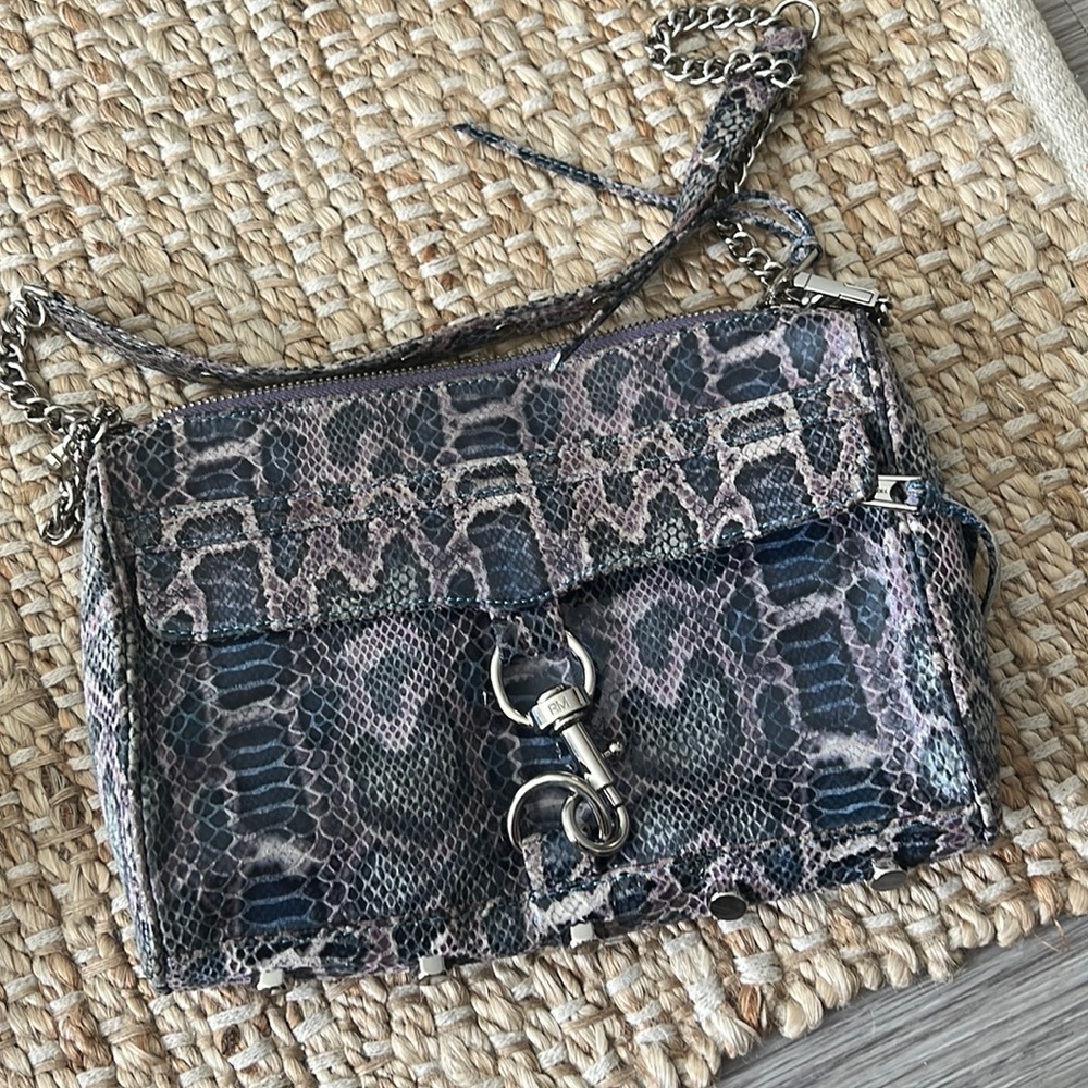Rebecca Minkoff convertible crossbody python embossed